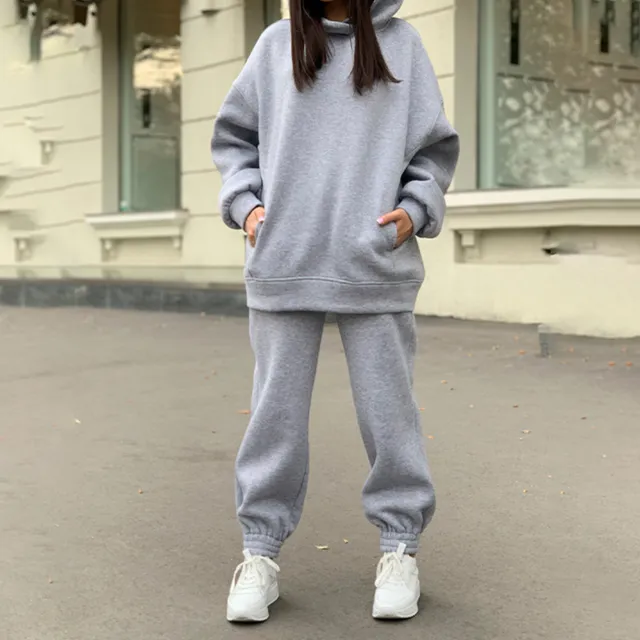 Women's casual monochrome tracksuit