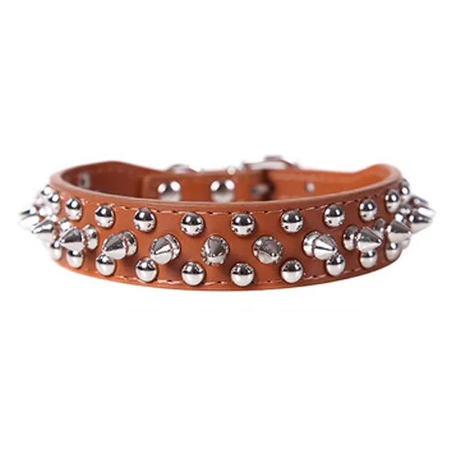 Luxury dog collar with spikes Saul