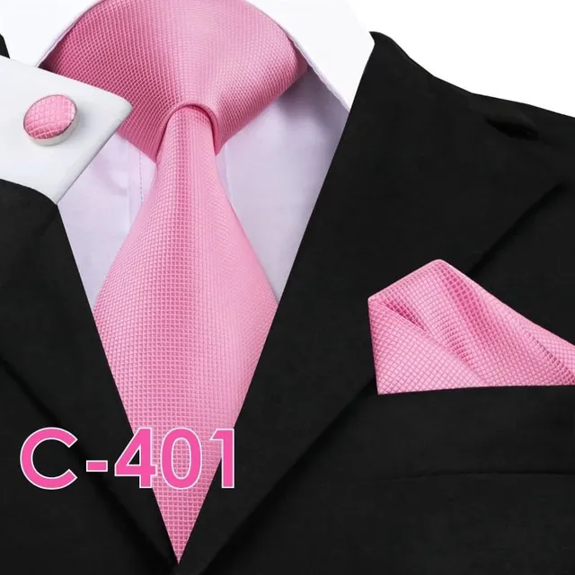 Set business de lux pentru bărbați | Cravată, Batistă, Butoni