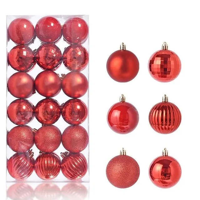 Trendy Christmas tree balls in different colours Bianca