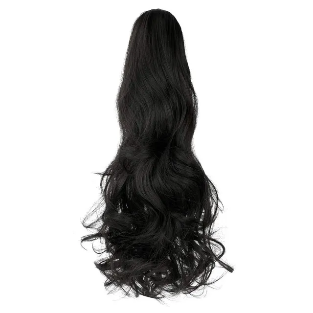 Long straight black wig for women - Wig made of heat resistant synthetic fiber - Ideal for fashionable women