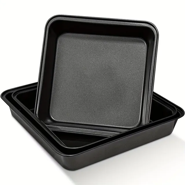 Deep square baker 3v1: Bake plate, cake form and barbecue tray with non-sticky surface
