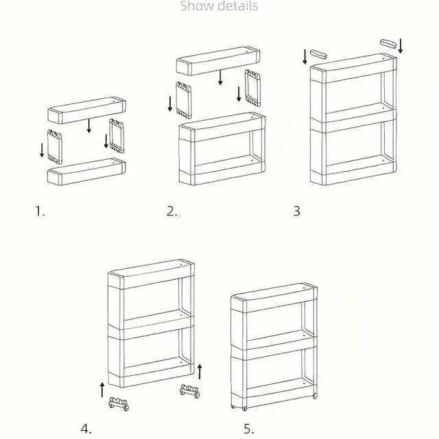 Narrow refrigerator space organizer with wheelchair