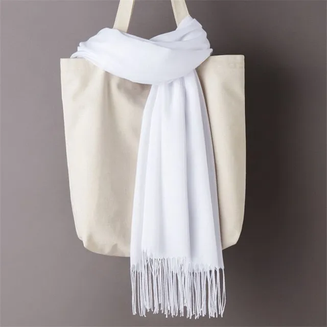 Women's monochrome cashmere scarf