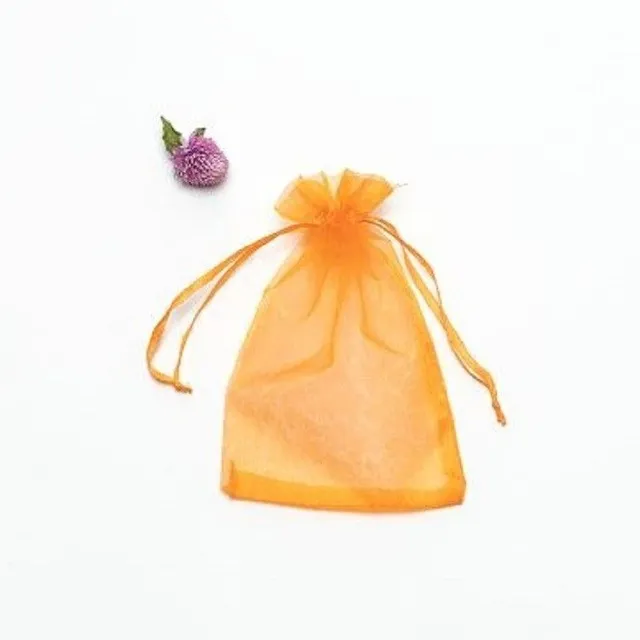 Bags from organza 100 pcs oranzova xs