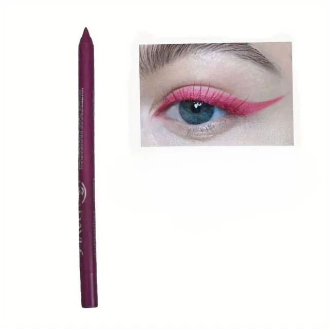 Waterproof pencil for coloured liners, shadows and lips - smudge-free