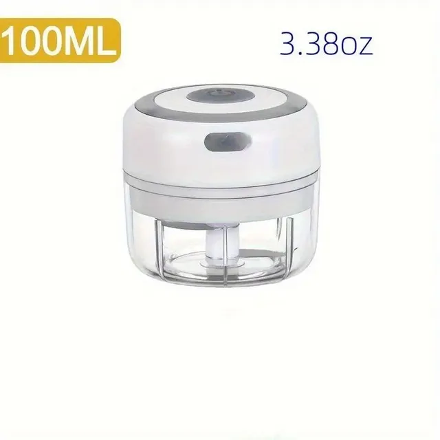 Mini tocător electric 2 în 1: usturoi, carne, ghimbir, legume. Buton de siguranță, 100/250 ml