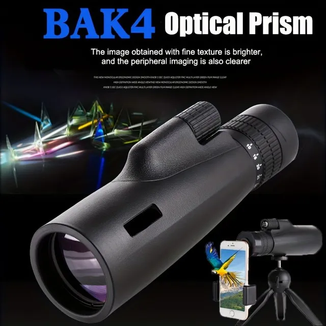 Powerful Monocular Telescope 10-30x50, Pranole Monocular BAK4 With Holder Telephone A Stativ Pro Outdoor Camping, Bird Watching and Wild Animal Observation