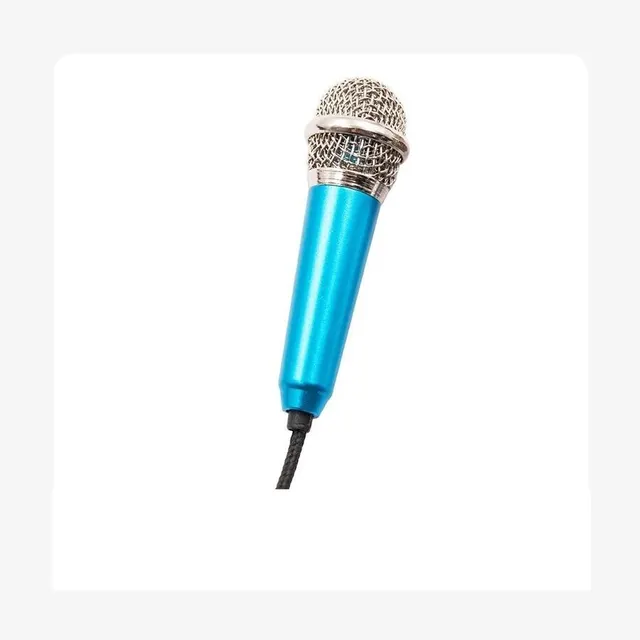 Miniautir practical single color microphone with 3.5mm cable - different colors