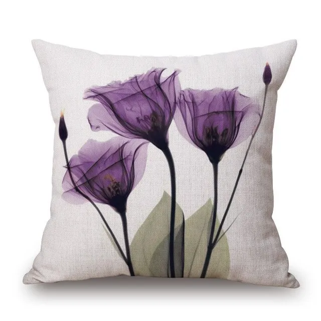 Housse de coussin floral 45 x 45 cm