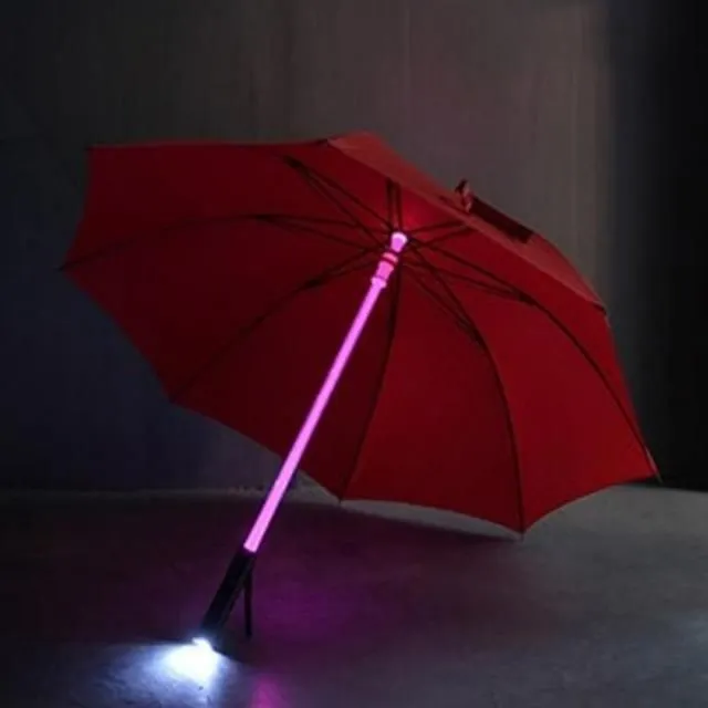 Light umbrella with lightsaber