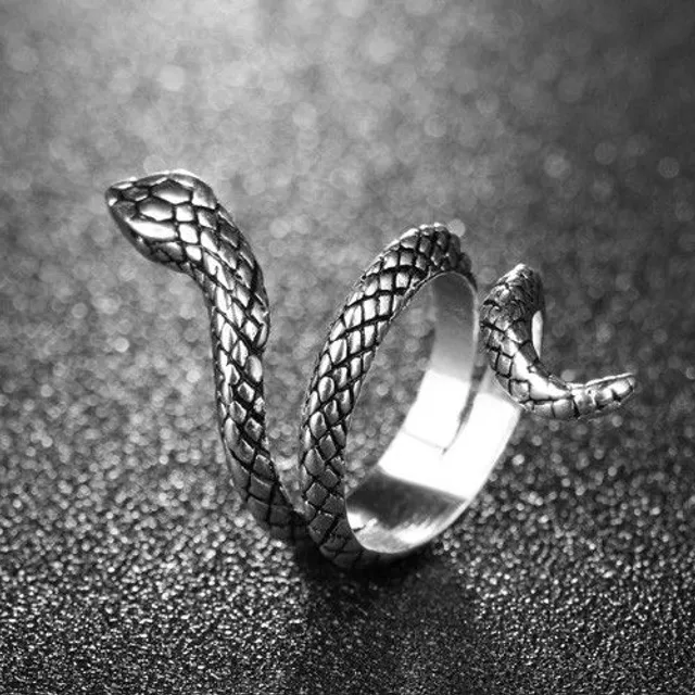 Men's ring with snake