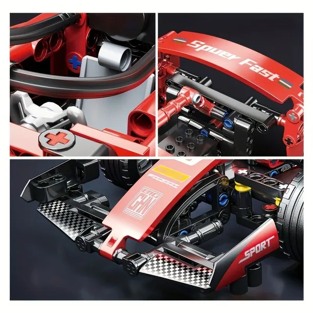 New kit F1 racing car - Pull Back, collector's model with blocks