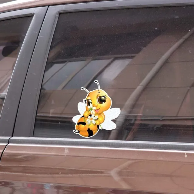 A sticker for a bee's car