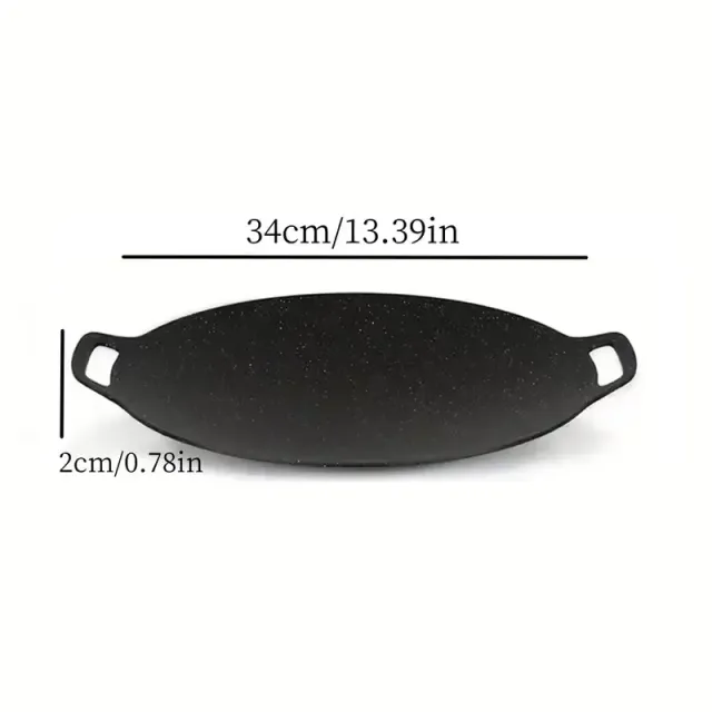 1pc, Korean BBQ grill, non-sticky medical stone barbecue pan