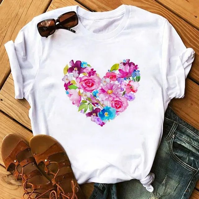 Tricou elegant pentru femei Hearts