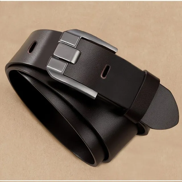 Belt made of genuine beef leather with needle and retro casual design for men