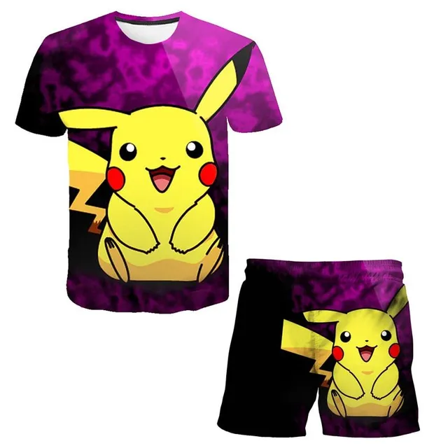 Set tricou și pantaloni scurți pentru copii Pokémon - 2 bucăți