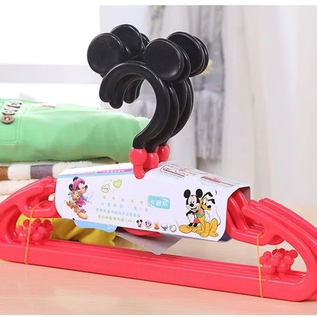 Plastic children's clothes hangers with swivel hook | Mickey, Minnie