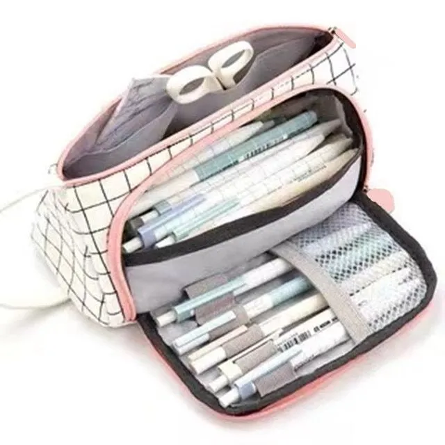 Practical spacious pencil case with several compartments - several color variants A2