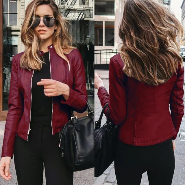 Elegant ladies leather jacket Marissa