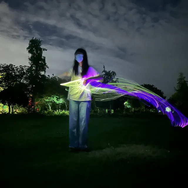 LED Dance Whips - Fiber Charging Belt, RGB Light for Dance Colors