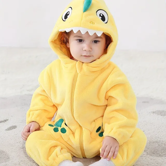 Cute Dino-Hero: Long Sleeve With Hood and Dinosaur Motive For Squirts