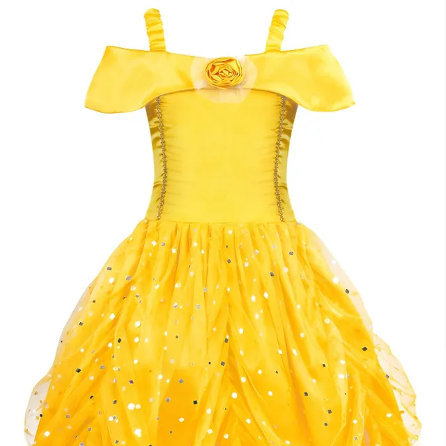 Dress for girls - Princess beauty with exposed hangers - Multilayer, party clothes with accessories