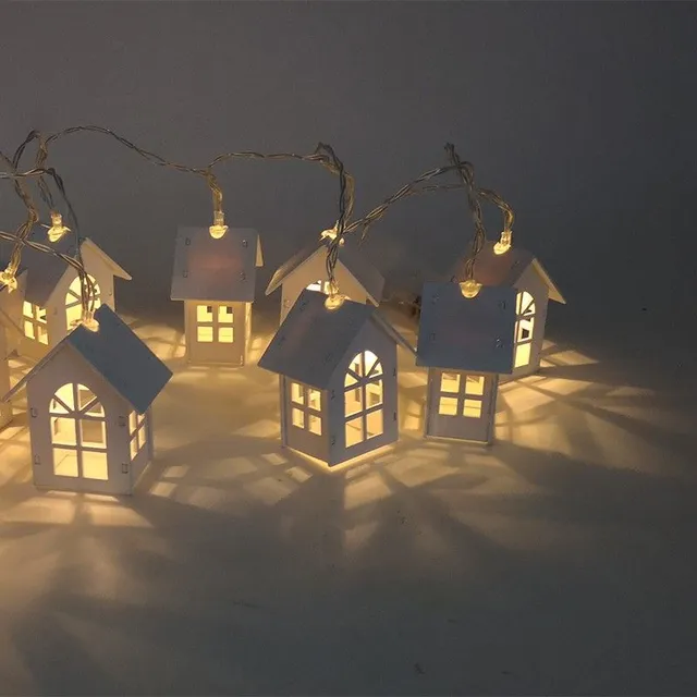 Decorative luminous houses - 10 pieces