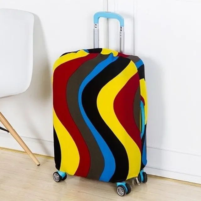 Modern luggage cover with rainbow