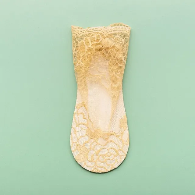 Women's elastic socks with lace