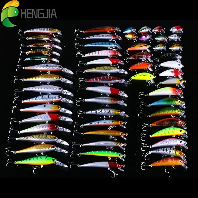 56cus set of fish baits with top water - Minnow - for beginners and professionals