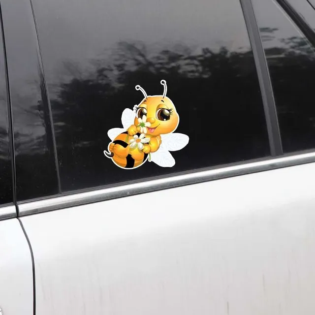 A sticker for a bee's car