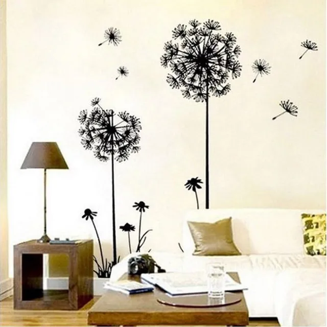 Black wall sticker Dandelion