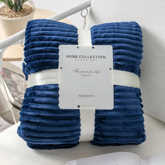 Baby warm flannel blanket - blue