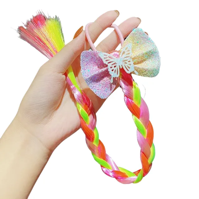 Hair rubber with hair extensions for children