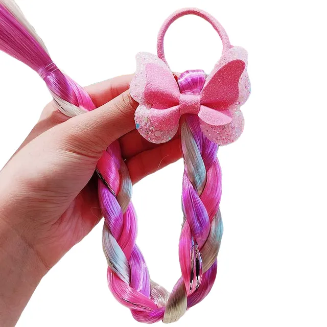 Hair rubber with hair extensions for children