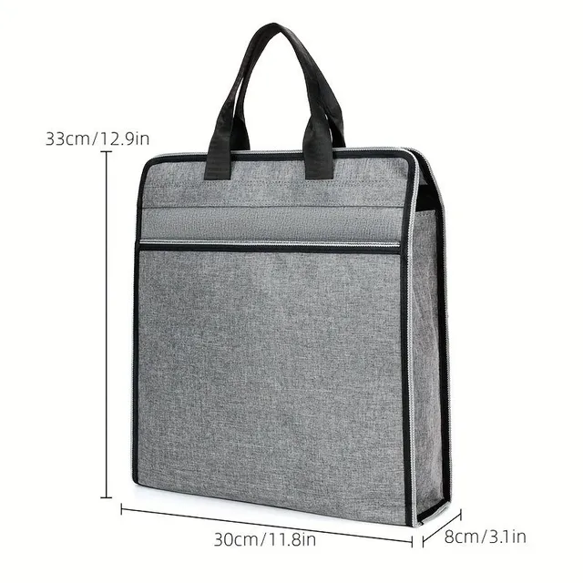 Men's briefcase with laptop compartment, multilayer of solid Oxford