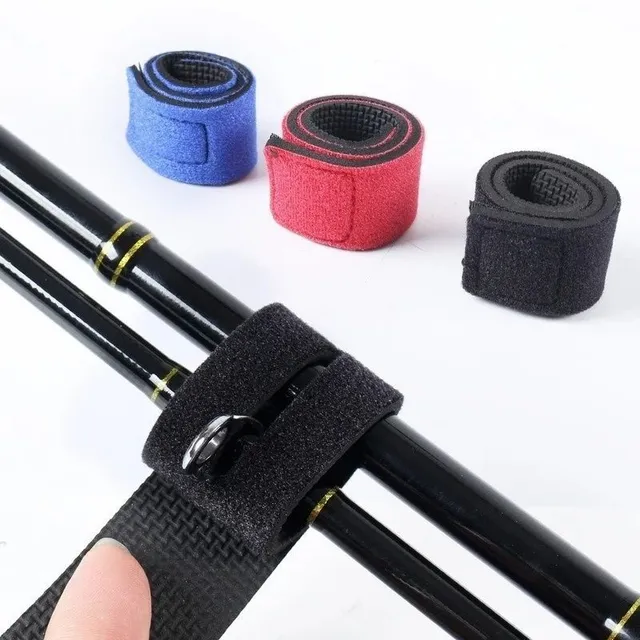 Flexible Velcro straps for fishing rods