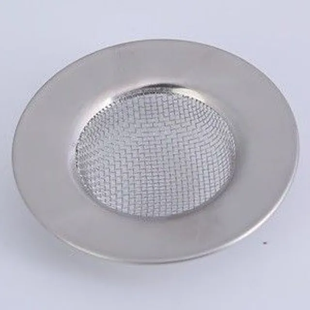 Stainless steel sieve for washbasins and showers