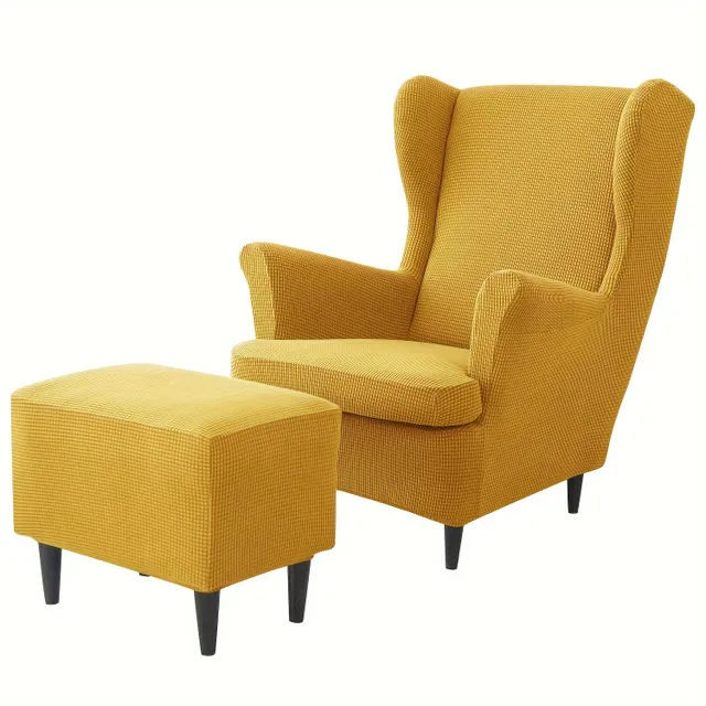 Stylish armchair with footrest