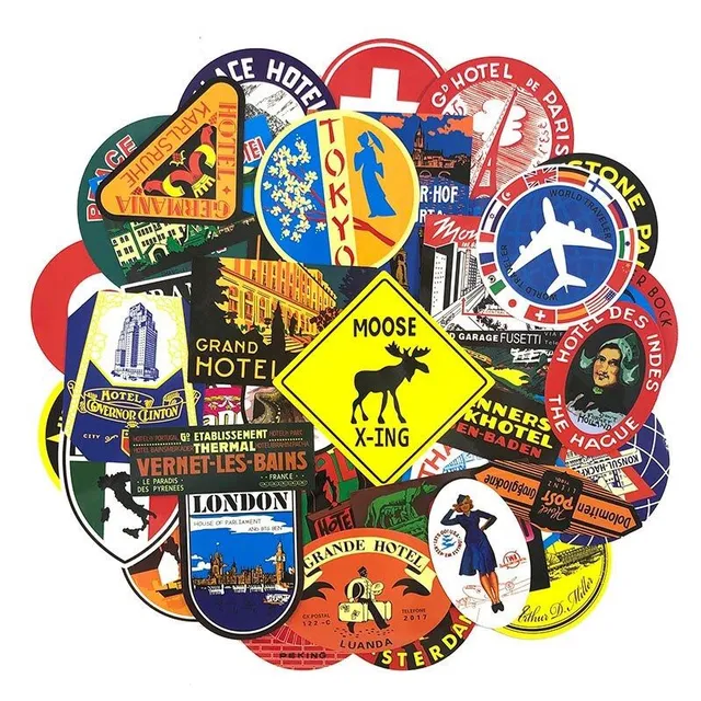 Travel stickers 100 pcs E242