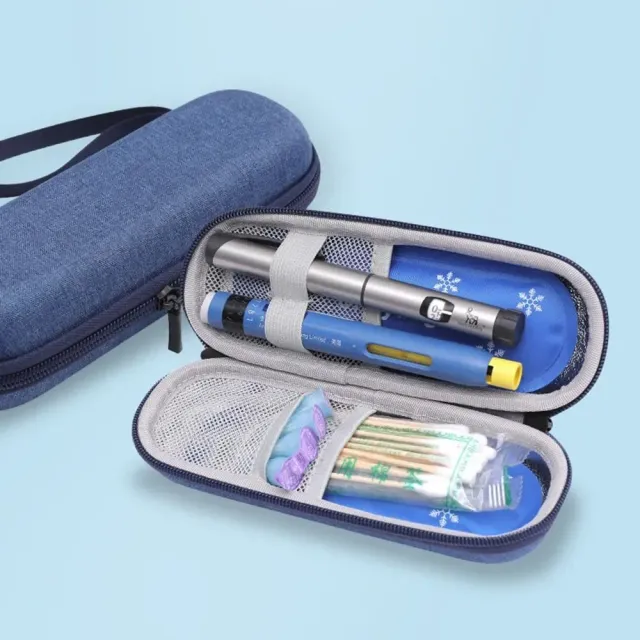 Geantă frigorifică portabilă pentru insulină fără gel - protecție de buzunar pentru pastile pentru diabetici, geantă medicală termoizolată impermeabilă Oxford
