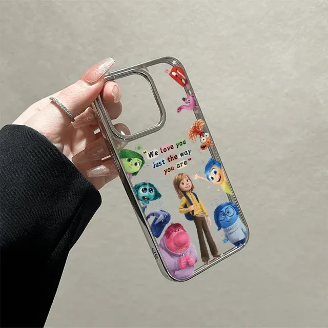 Husă transparentă pentru telefoane iPhone cu motive drăguțe din desenele animate V în cap 2 - Inside Out