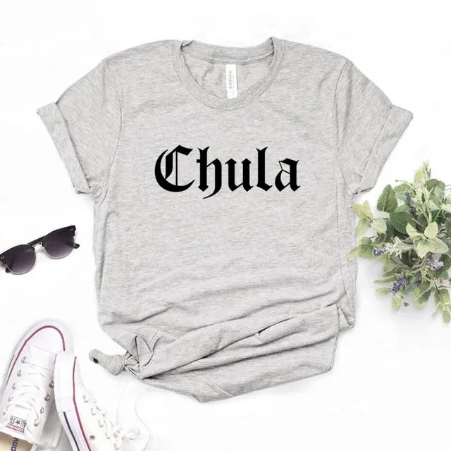 Tricou de lux modern pentru femei cu inscripția Chula