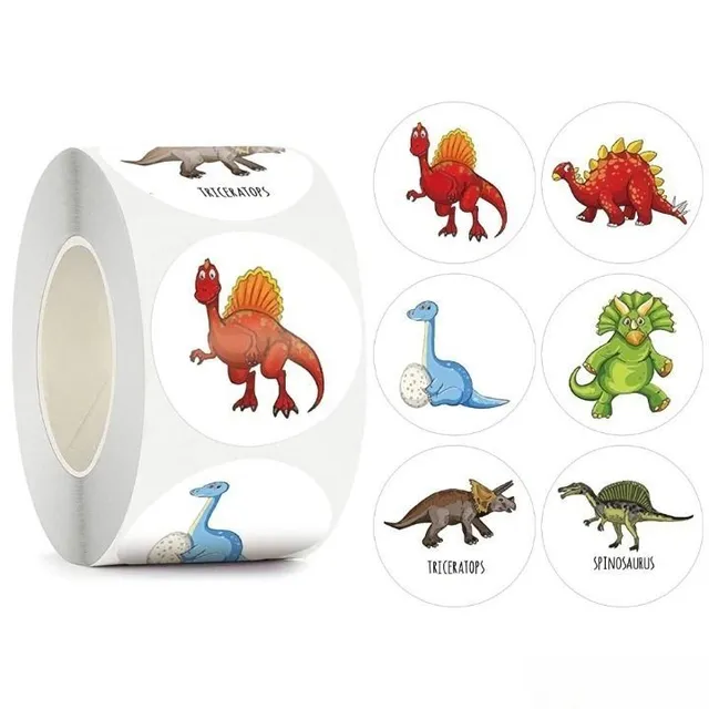 Children's cartoon stickers with dinosaurs - 100 pcs