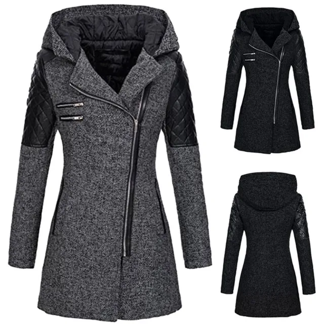 Women's autumn coat with hood Cortez