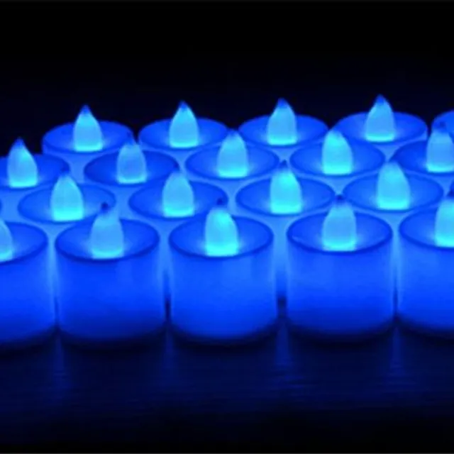 LED coloured candles - 6 colours