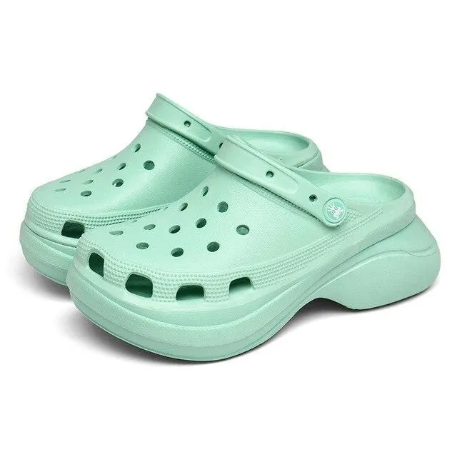 Crocs dla kobiet z platformą Zielony 35