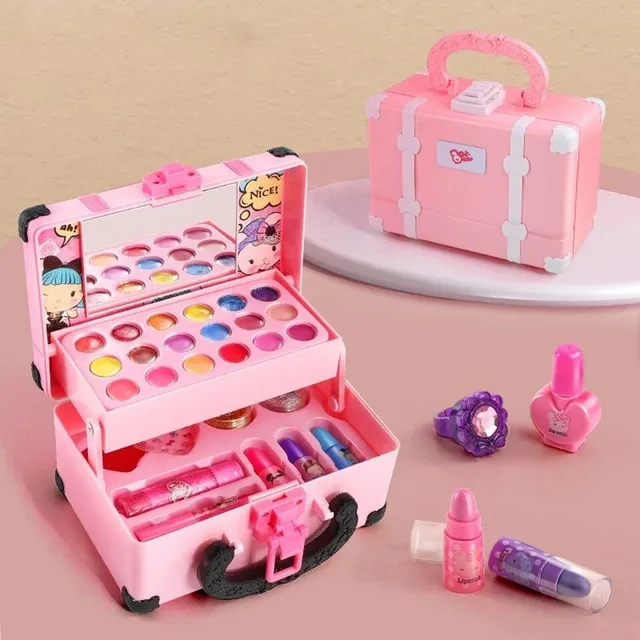 Girls cosmetic double tier suitcase Evie